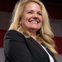 Gwynne Shotwell smiling for the camera
