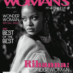 Rihanna on the cover of Professional Woman's Magazine. Rihanna attends a Fenty event in February 2020 in an orange turtle neck. she is now america's youngest female self made billionaire.