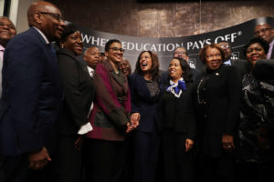 Kamala Harris with leaders of HBCU