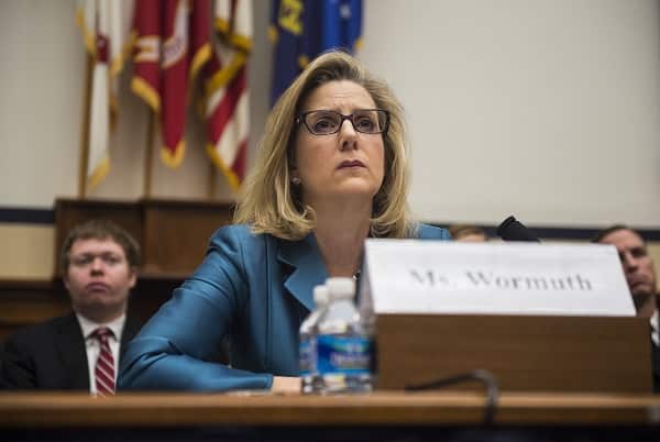 Christine Wormuth attending a hearing