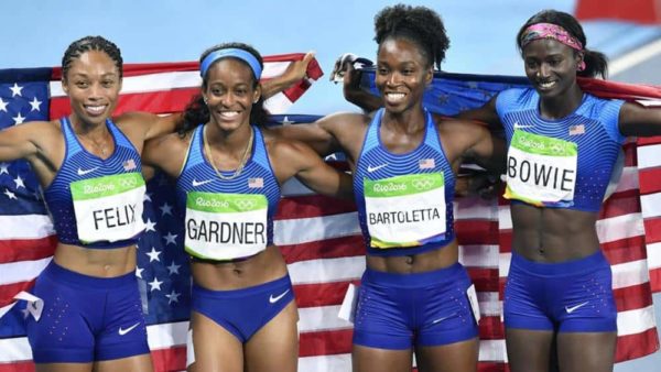 Black female track athletes