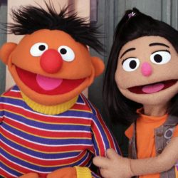 Ernie, a muppet from the popular children's series 