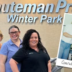 Four Minuteman Press employess standing in lobby side-by-side