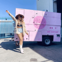 Yesenia Castro, 25, owns a small business in the Fashion District of Los Angeles. Serving pink tacos, Castro blends her love of fashion, culture and food.