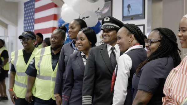 In honor of the 100th anniversary of Bessie Coleman becoming the first Black woman to earn a pilot's license, American Airlines operated a flight from Dallas to Phoenix with an all-Black female crew.