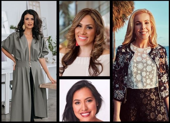 collage of latina influencers